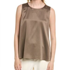 LAFAYETTE 148 NEW YORK 100% SILK BLOUSE WIDE STRAP TANK TOP / GOLD YELLOW / 10